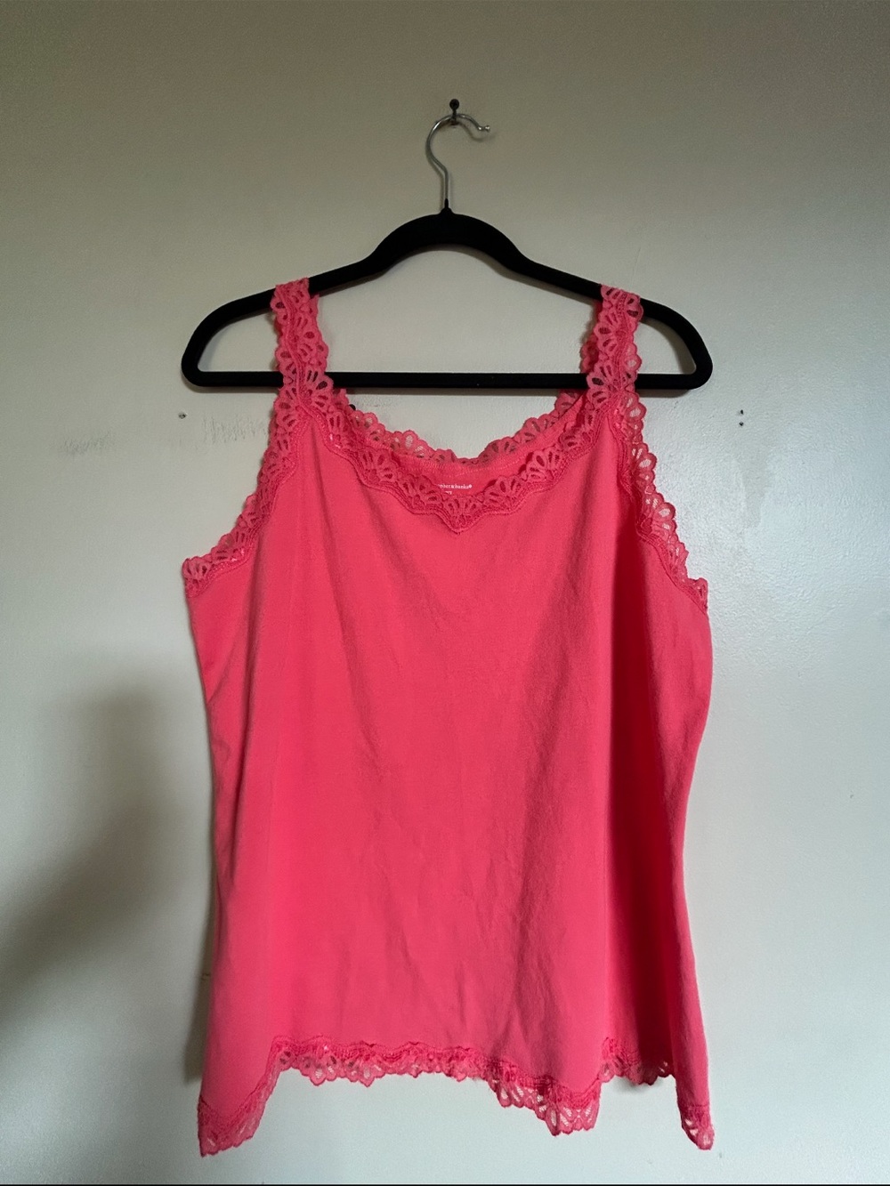 Title:
Christopher & Banks Women’s P/XL Coral Pink Lace Trim Tank Top